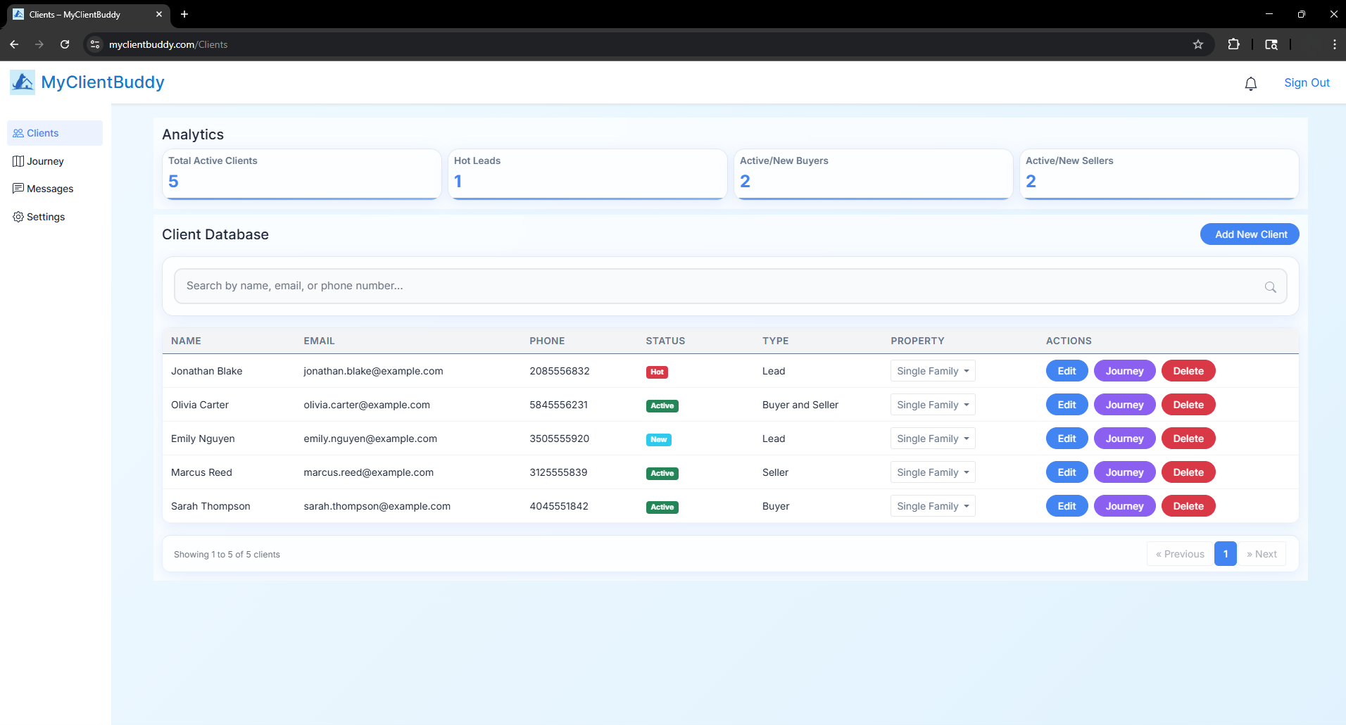 Smart Client Database